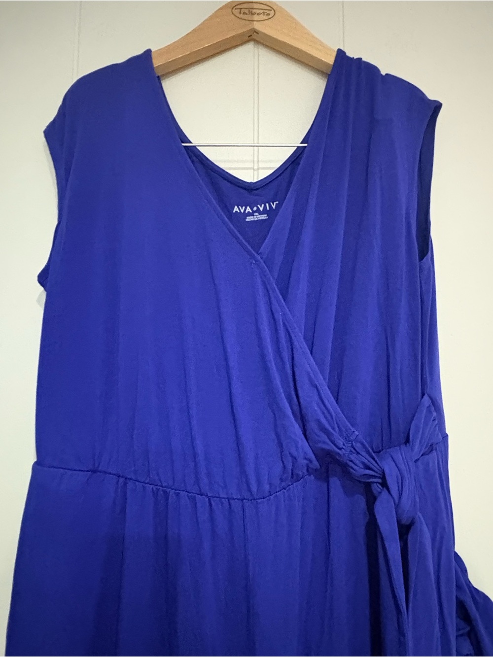 Ava & Viv bright blue rayon knit jumpsuit romper XXL